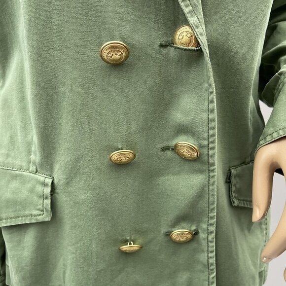 Cabi Womens Military Blazer Jacket Olive Green Double-Breasted Patch Size M #326 - Picture 4 of 12